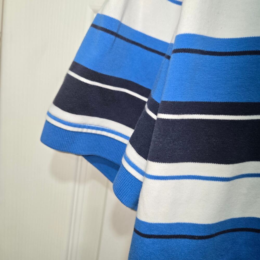 Tommy Hilfiger Striped Polo Shirt Large Blue White Classic Fit - Picture 11 of 11